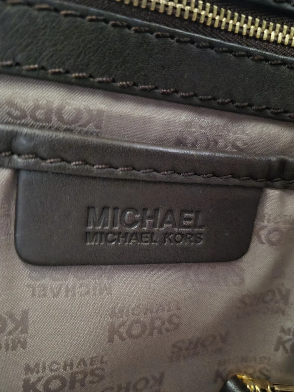 Michael Kors Vintage Brown Leather Hobo Bag